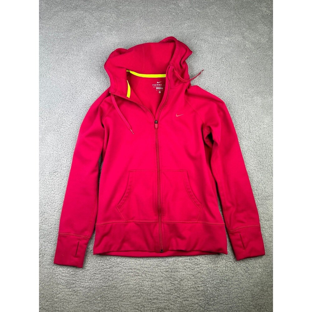 Nike therma fit full zip hoodie jacket hot pink sz medium